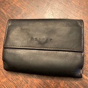 Vintage Black Leather Esprit Men’s Wallet Made in India 🇮🇳